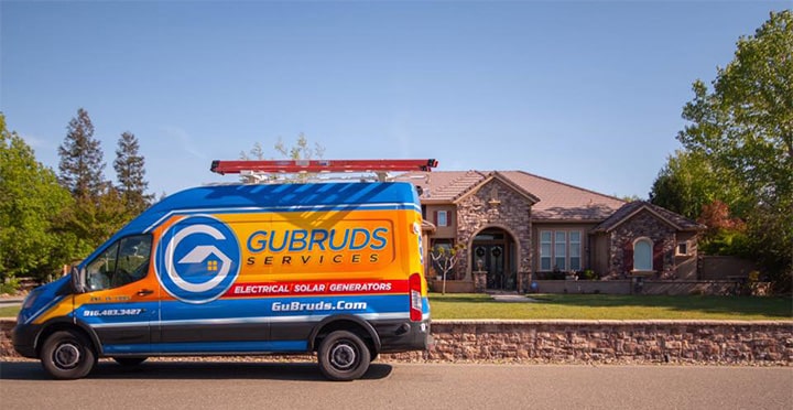 gubruds truck at an electrical job